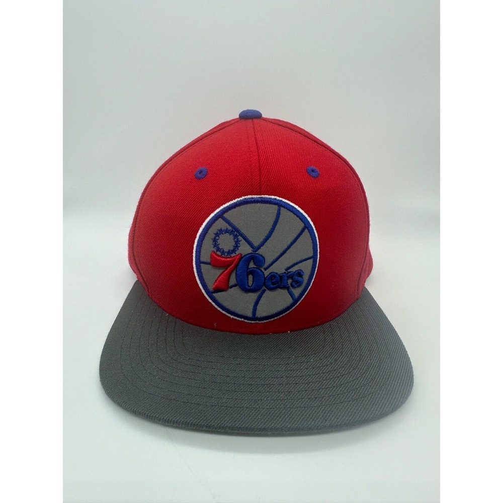 Philadelphia 76ers Men's Hat Cap Red Adjustable‎ SnapBack Mitchell & Ness